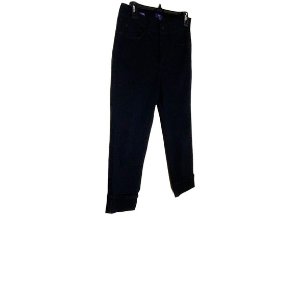 𝅺black wide cuff capri jean pants by NYDJ - Picture 3 of 10